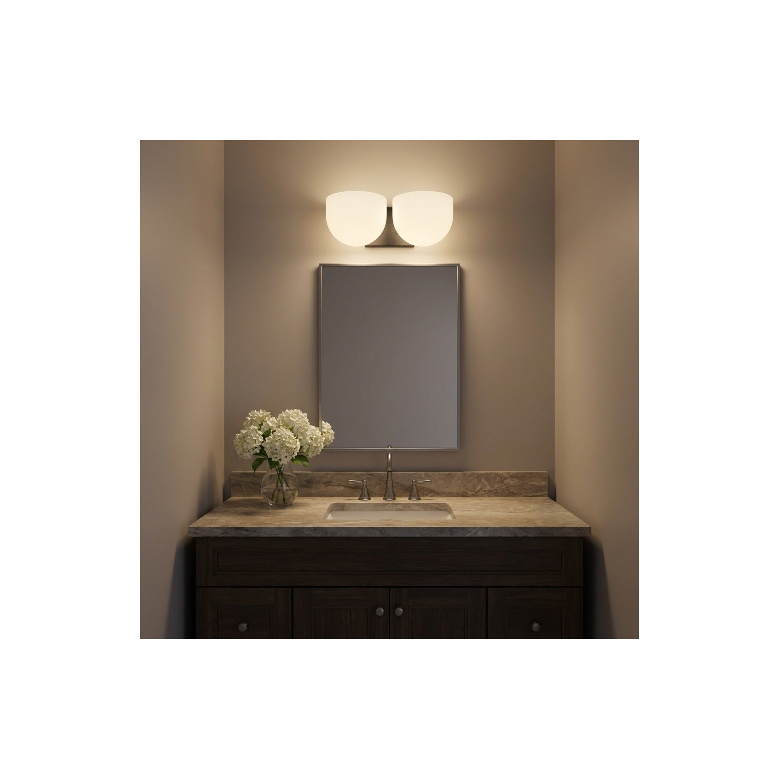 Cheverny Bath Sconce, 2, Aged Iron