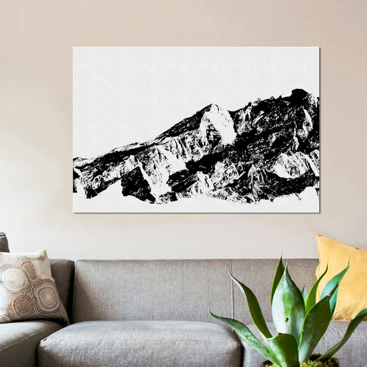 « montagnes i », impression sur toile, H 18 po x l 26 po x P 1,5 po