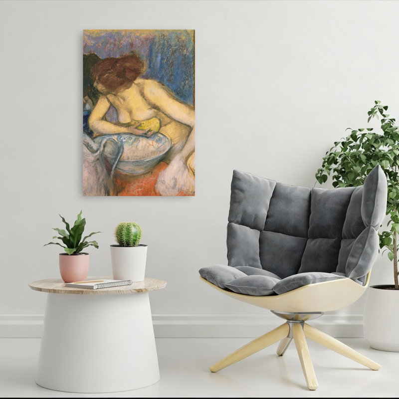 The Toilet, 1897 Impressionist Abstract Contemporary Wall Art Print by Edgar Degas - 1 Piece Wrapped Canvas Wall Art