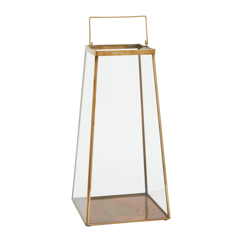 Lanterne de table en métal, H 14,75 po x l 7,5 po x P 7,5 po