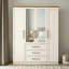 Cleverton Tellys 4 Door 3 Drawer Wardrobe with Mirror-211761144