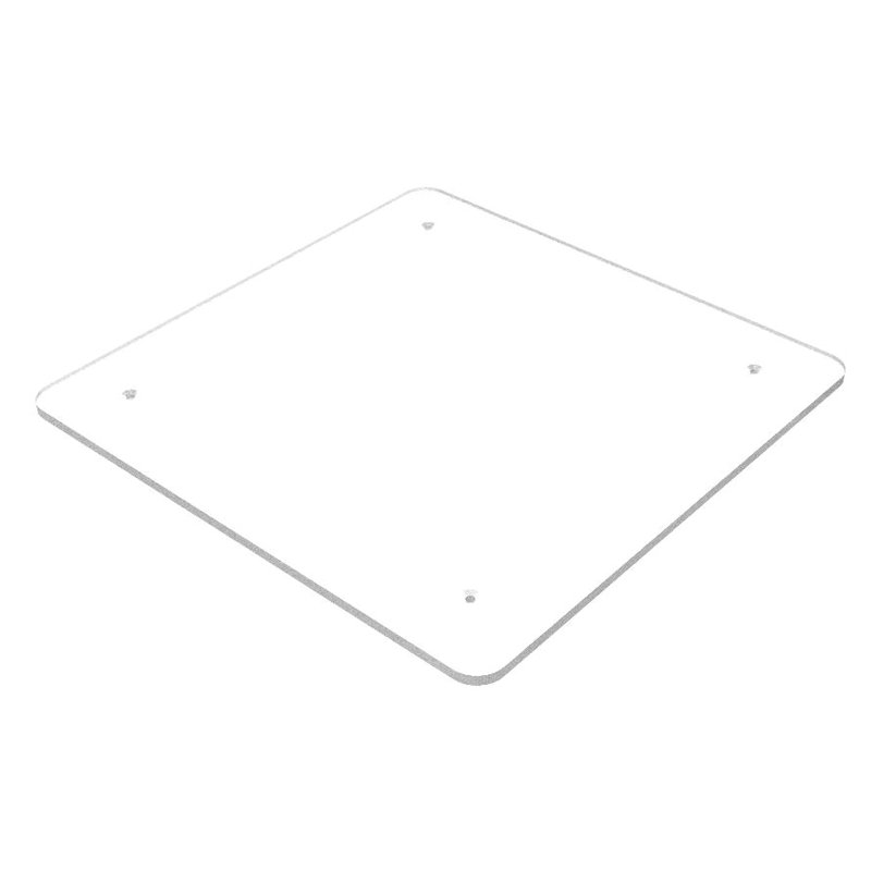 5mm Thick Clear Acrylic Plexiglass Sheet 6" x 6" Square Pre-drilled with 4 Countersink