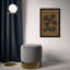 Motif floral noir et brun minimal - cadre photo, impression sur papier-68916377-68916380