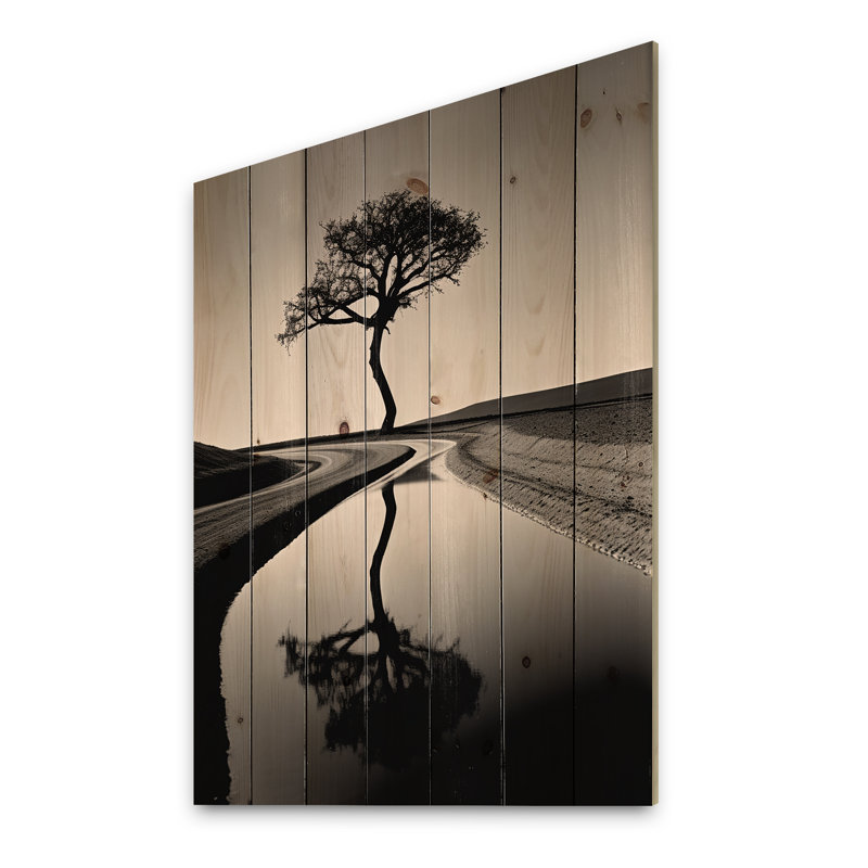 Étienne - architecture murale en bois sur bois de pin naturel, H 32 po x l 24 po