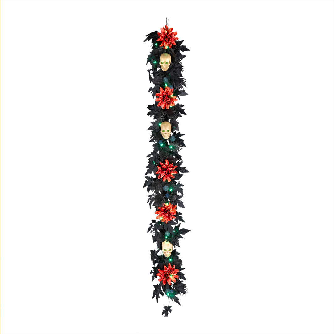 6ft. Boo-tiful Halloween Garland with LED Lights The Holiday Aisle®