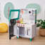 Teamson Kids Play Taco Truck Playset, Two-Sided Play Kitchen with Steering Wheel, Oven, Sink & Taco Accessories