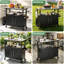 Chariot-bar roulant extérieur avec support et armoire