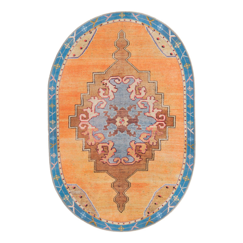 Chenille Indoor Rug, Oval 4' x 6'