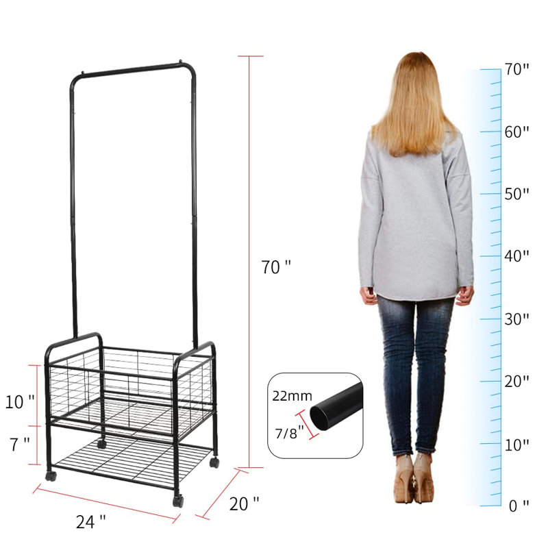 Portant à vêtements 20 po Nekisha