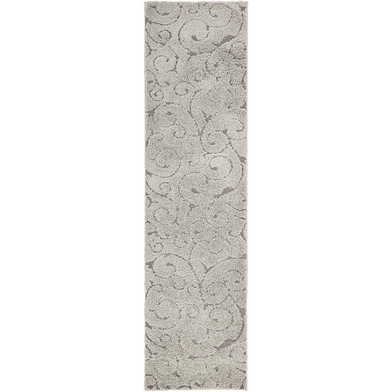 Tapis rouge sang Baynes, Light Grey, Tapis de couloir 2 pi x 6 pi 7 po