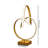 19" Gold Metal Abstract Geo Table Lamp