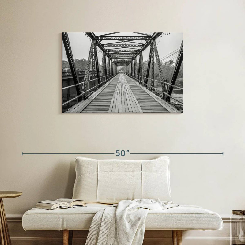Lilie, pont commémoratif de paiement, BW, H 24 po x l 36 po