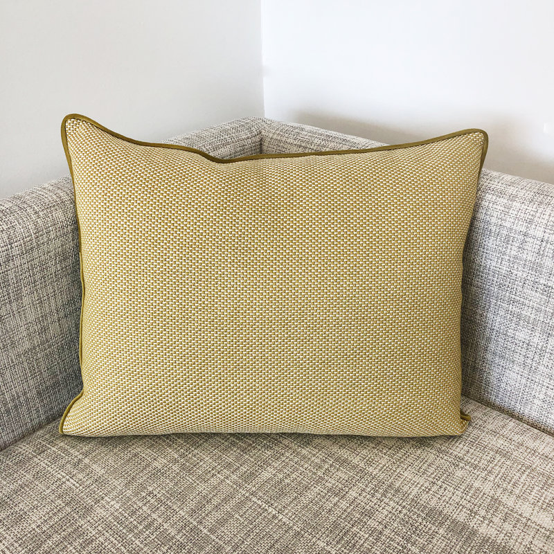 Marino Lumbar Pillow Cover & Insert, Mustard