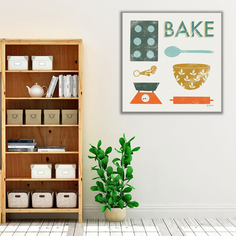 Retro Kitchen II - reproduction d'art sur toile, H 12 po x l 12 po