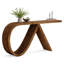 Solid Wood Console Table, 57" Long Farmhouse Entryway Table for Living Room, Hallway, Entrance, Foyer, Behind Couch, Walnut Brown