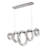 8-Light Chrome LED Chandelier With Clear Crystals