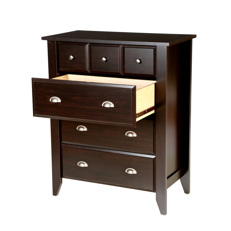 Deundray 34.75'' W 4 - Drawer Dresser, Jamocha Wood