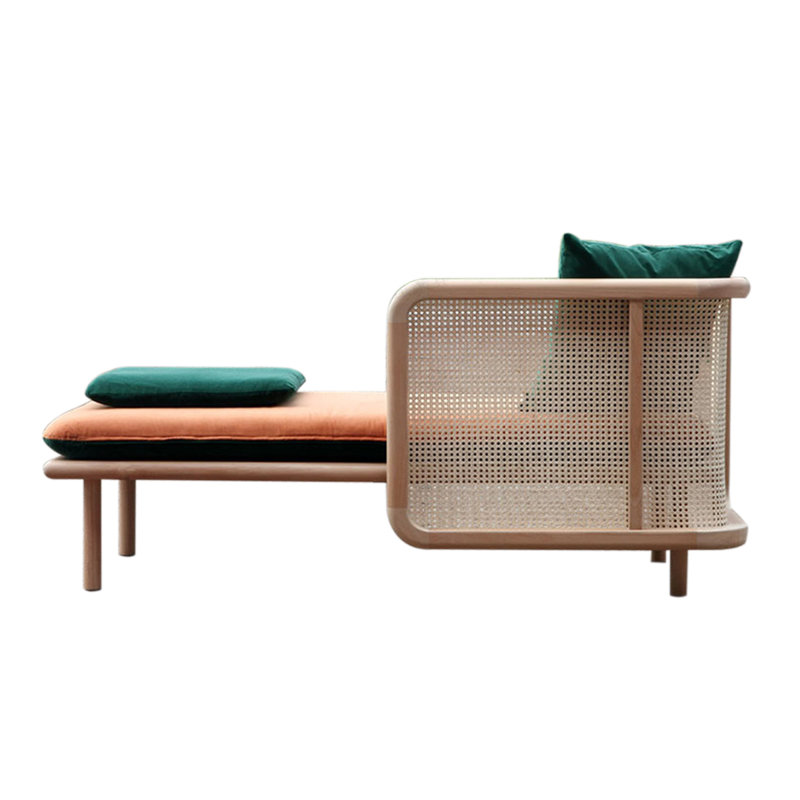 Banc rembourré en microfibre / microsuède
