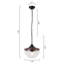 Luminaire suspendu style école à 1 lumière Thurros-1642132507