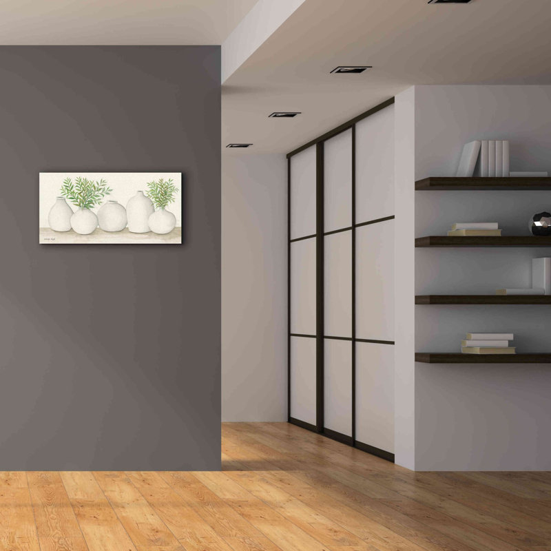 «Simplicity in White I» par Cindy Jacobs, art mural sur toile, L 40 po x H 20 po