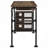 Desk,Weathered Oak And Black 1-Drawer Writing Desk