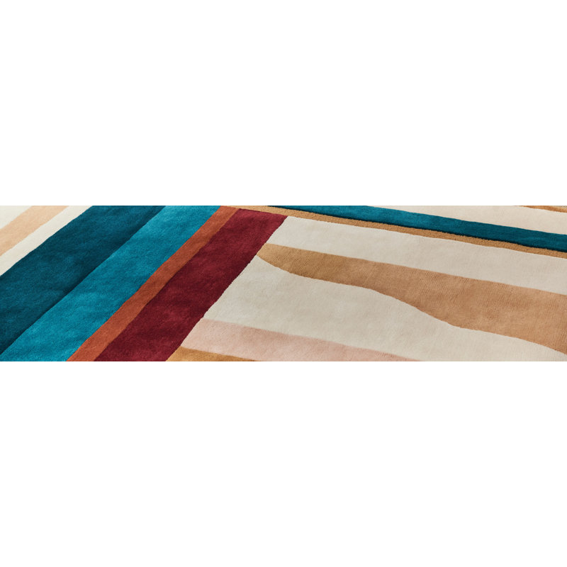 Hacienda Hand Tufted Wool Area Rug, Rectangle 5'5" x 7'8"