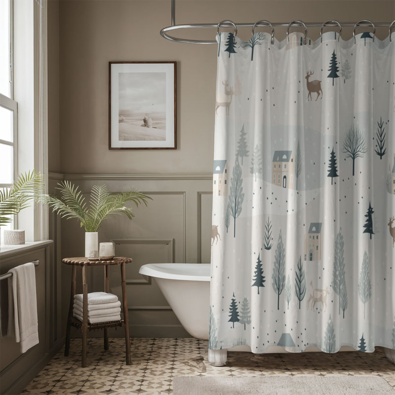 Ice Holiday - Premium Shower Curtain, 74" H x 71" W