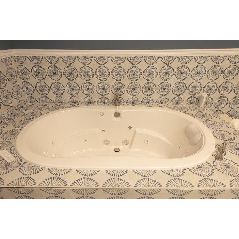 Savannah 66'' L Bathtub, White, Polished Nickel