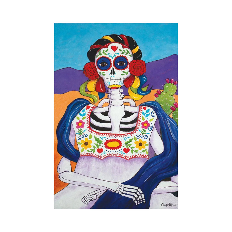 Mexican Mona Lisa by Candy Mayer - Wrapped Canvas Gallery-Wrapped Canvas Giclée, 20.32 cm H x 30.48 cm W