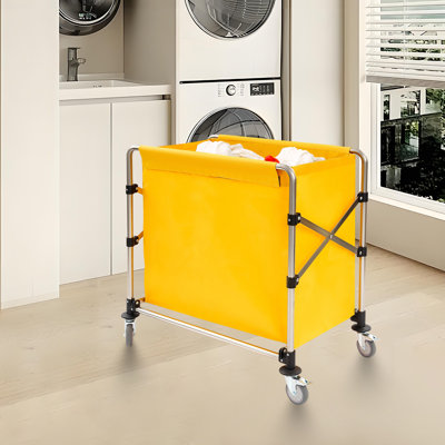 34.25X19.7X36.22” Foldable Laundry Cart