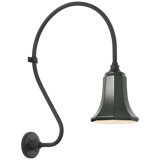 Thomas O'Brien, "Academy 18" Larrabee Barn Light in Matte Black with 9.25" Savannah Shade