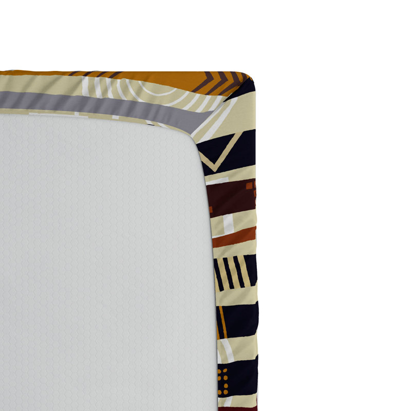 Microfiber Striped Fitted Sheet, Twin Fitted Sheet, Brown Striped