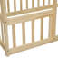 Lit simple en bois en forme de maison avec clôture, garde-corps, naturel-133341605-133341604