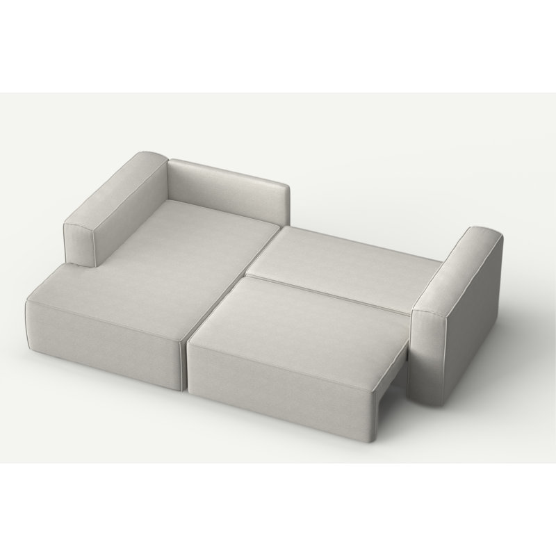 Suzue Corner Sofa, Beige, Left Hand Facing