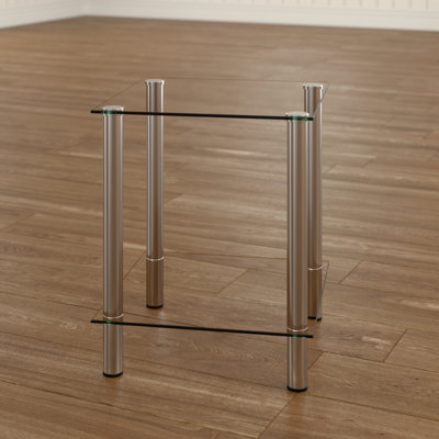Matrix Glass Top End Table