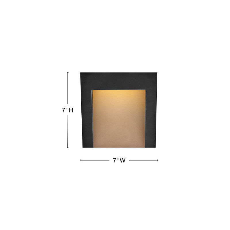 Hinkley Taper Integrated LED Outdoor Wall Mount, Textured Black