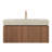 36" Wall-Mounted Bathroom Vanity With Sink, Plywood Cabinet With Drawer & Door, Travertine-Pattern Sintered Stone Countertop, Pre-Assembled-2145271481