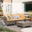 76" H48" W Metal Privacy Screen - Freestanding For Patio, Deck, Lawn World White Serene-125216594