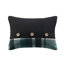 Ensemble d'édredon et de draps 7 pièces en microfibre sarcelle / noir à motif TG - noir, 7 po