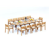 Montana Outdoor 13 - Piece Teak Dining Set
