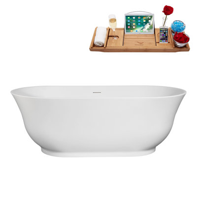 Baignoire autoportante 67 "avec drain 67" Streamline