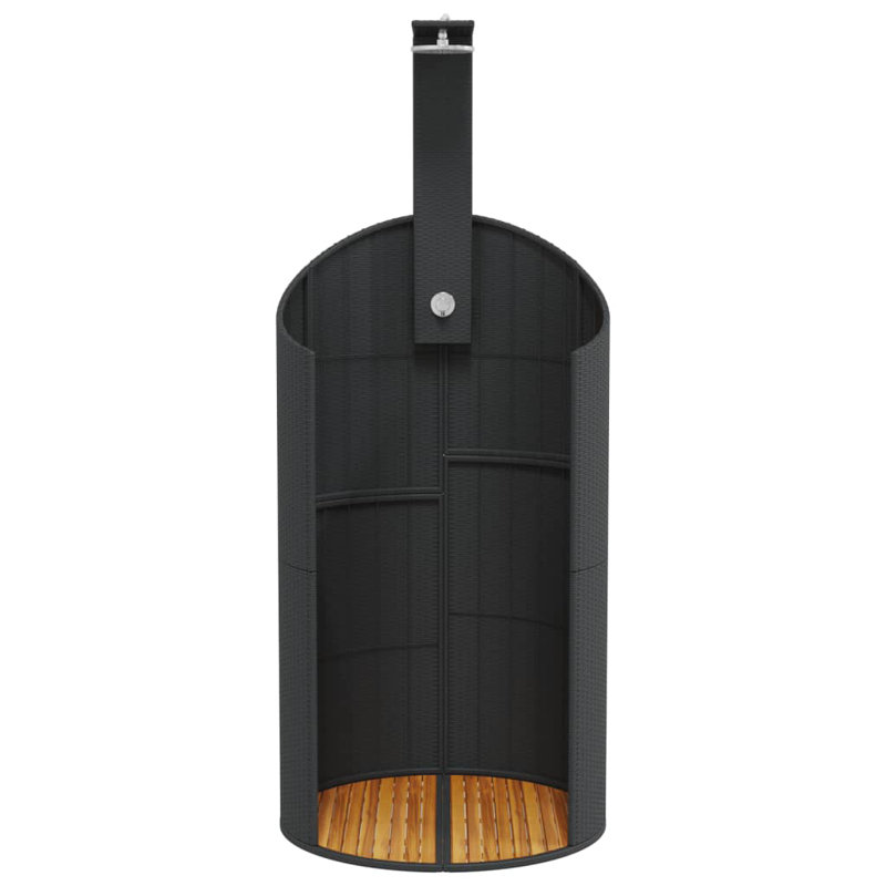 Free Standing Outdoor Shower and Footwash Spout, Black