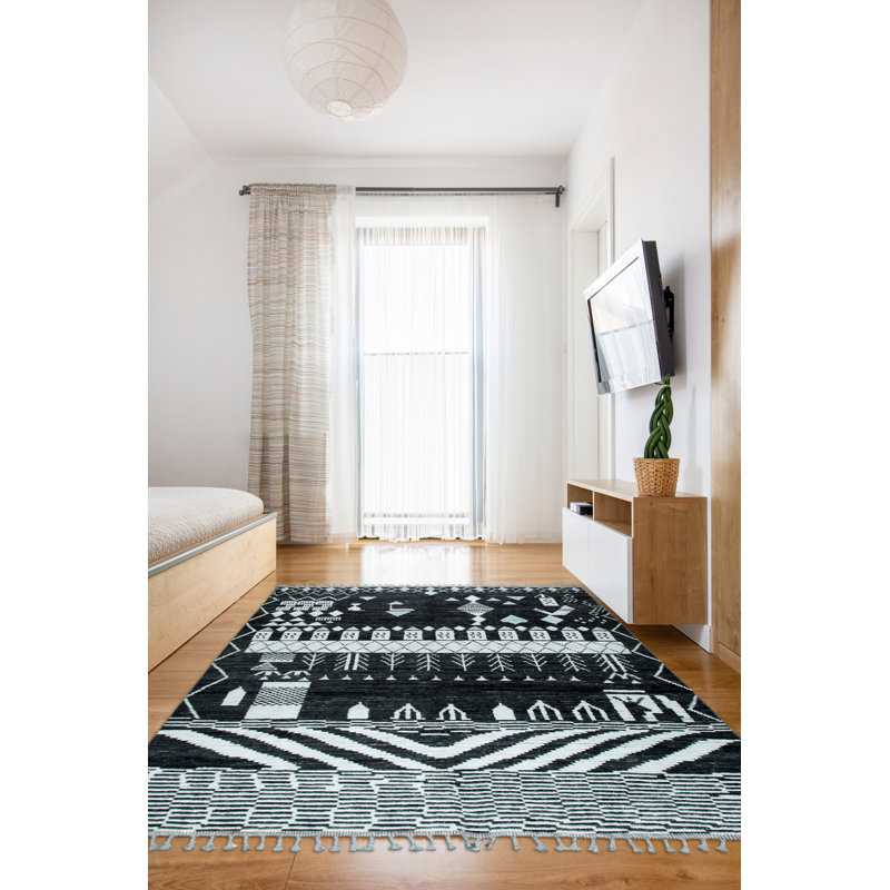 Tapis noir Marrakech Essence, Rectangle 12 pi x 15 pi 6 po
