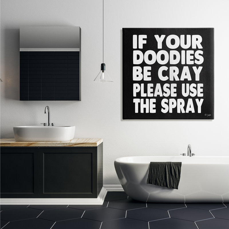 Doodies Be Cray, Toile tendue, H 36 po x l 36 po x P 1,5 po