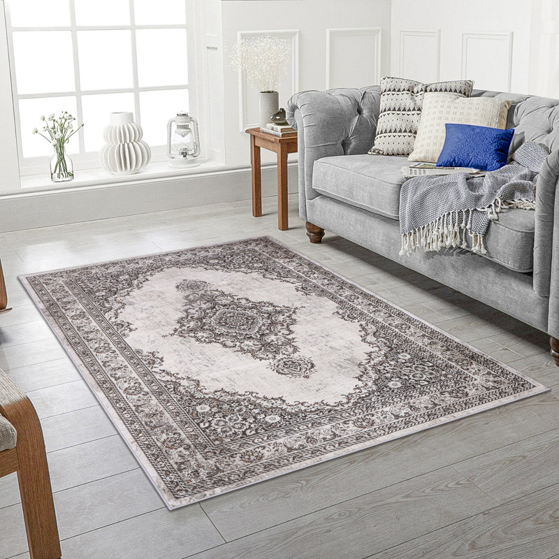 Chardip Floral Area Rug, Rectangle 120 x 160cm