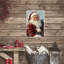 Plaque murale Rosy Cheeked Santa Smile, design par Petal Prints Design-2109670454