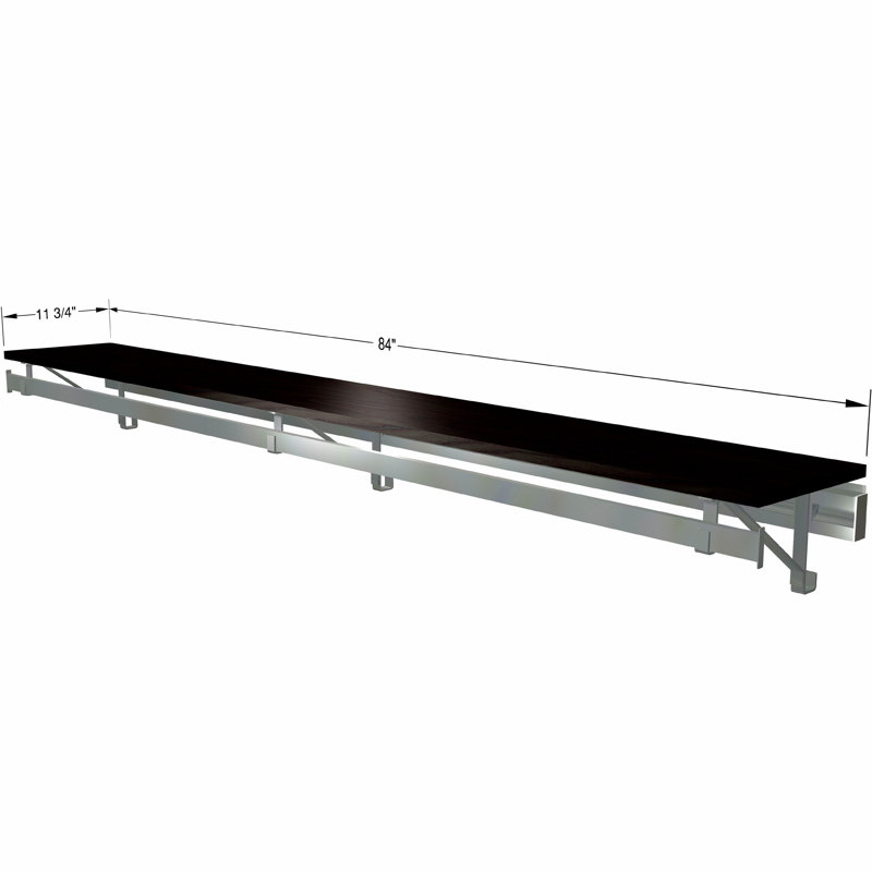 Système de rangement à tablette simple, Espresso, H 8,5 po x l 84 po x P 11,75 po