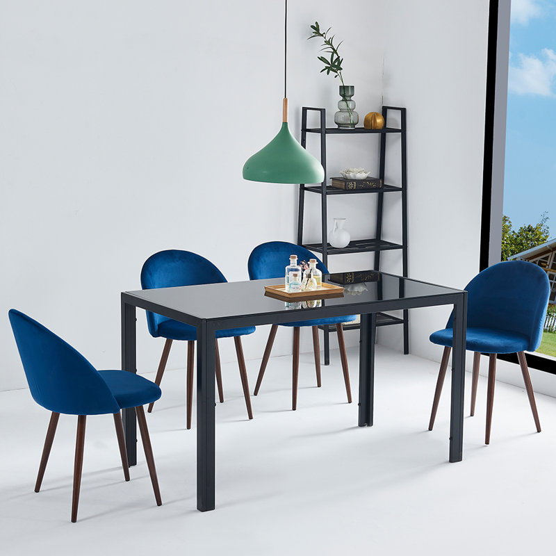 Ensemble repas pour 4 personnes Havener, Bleu et noir
