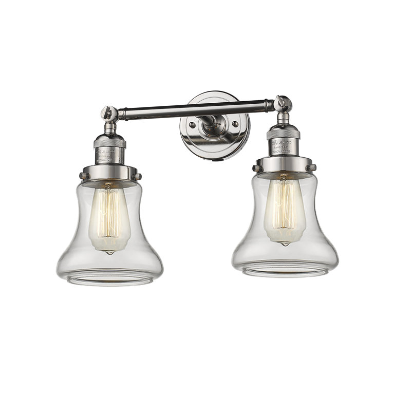 Edda 2 - Light Dimmable Vanity Light, Seedy, Polished Nickel, 6 Watt Vinage LED Bulb