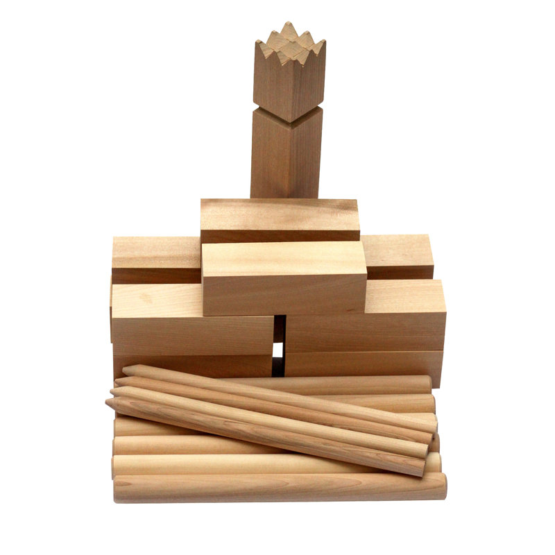 KOOB The Viking Game Solid Wood Kubb with Carrying Case